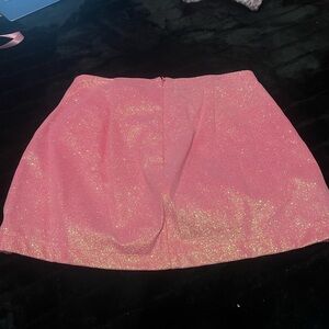 Glittery Pink skirt and Corset tops
